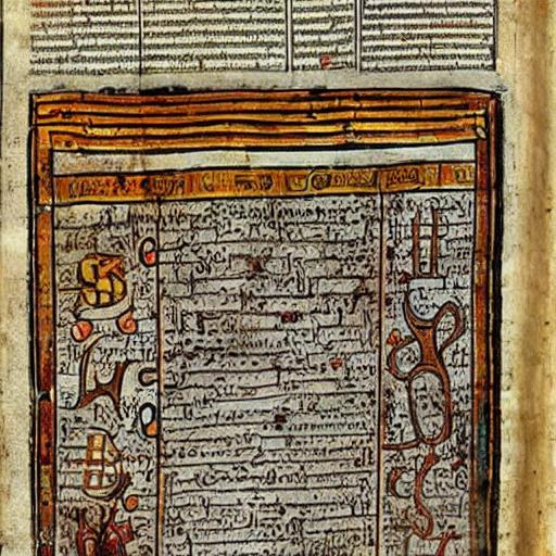 A scholarly image of the number 666 in ancient manuscript style with parchment, quill pen, and religious symbols.
