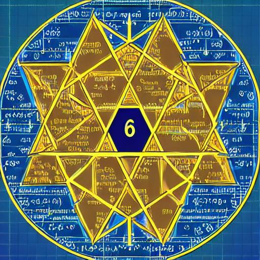An analytical visualization of the number 666 with mathematical symbols, geometric patterns, and numerological calculations.