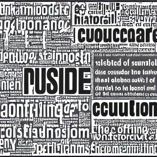 A collection of speech bubbles and text banners containing iconic phrases with numerical calculations visible in a collage style.