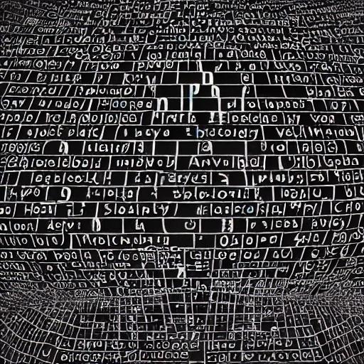A mind-bending visualization of words sharing the same gematria value arranged in a web-like pattern with question marks.